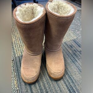 Cozy warm tall bearpaw boots